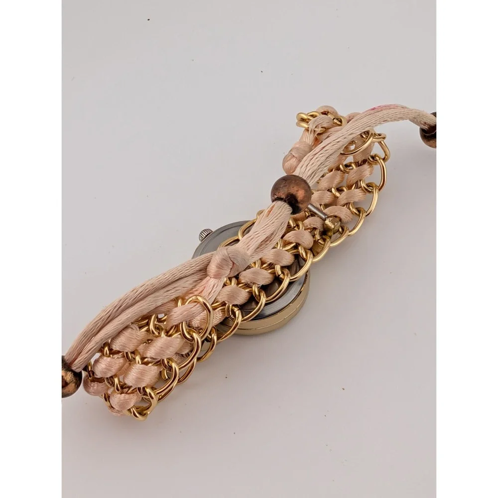 Sloggi Watch Women‎ 25mm Gold Case Pink/Gold Adjustable Band- New Battery
